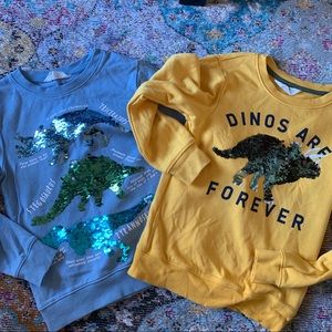 H&M boy dino & fire truck sweater lot